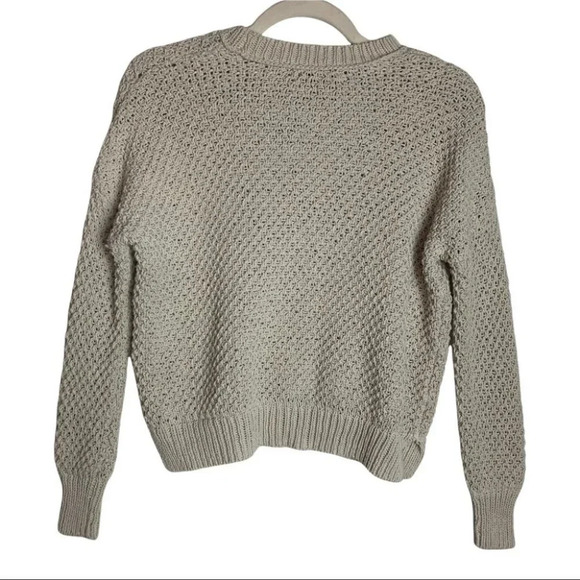 47. MADEWELL Women’s French Quarter Pullover Sweater Beige Size XXS - Picture 3 of 9
